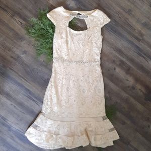 Cute Cream Dress with Gorgeous Beading!